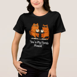 Coffee Date Cat Couple T-Shirt