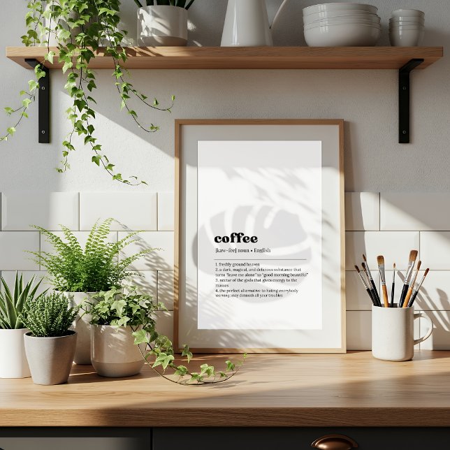 Coffee Definition Poster | Dictionary Style (Criador carregado)