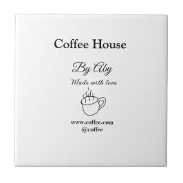 Coffee house made with love add text website socia