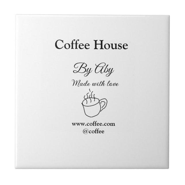 Coffee house made with love add text website socia (Frente)