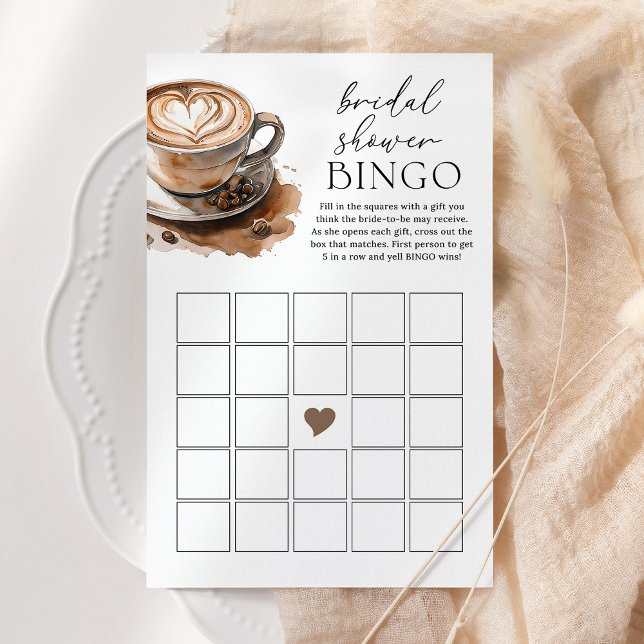 Coffee Love is Brewing Bingo Bridal Shower Game (Criador carregado)