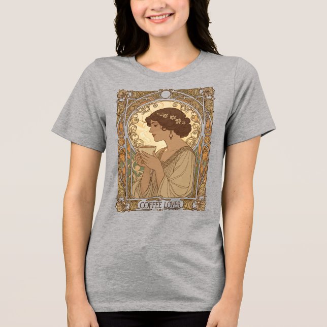Coffee Lover And Nature Art Nouveau Illustration  (Frente)