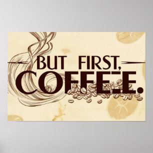Coffee Lover Quote poster a vapor espiral