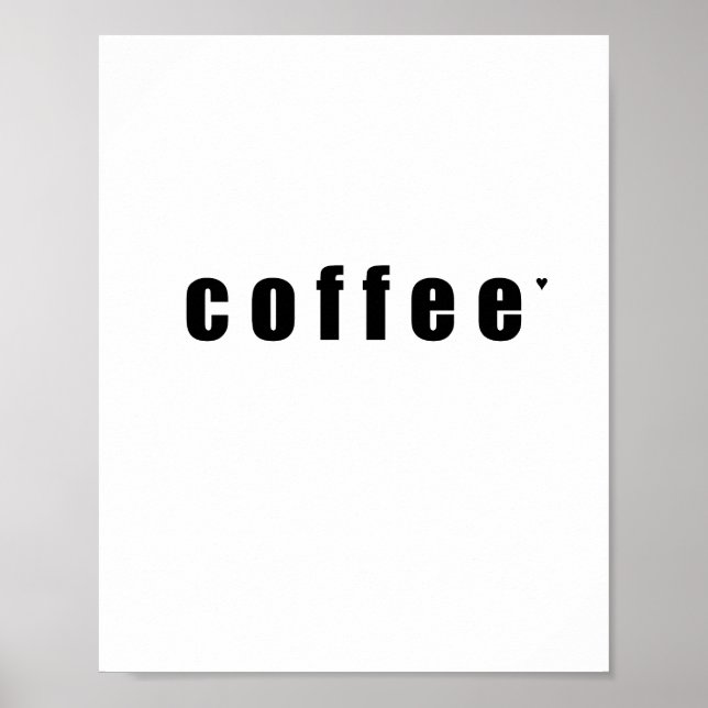coffee - minimalistic typography poster (Frente)