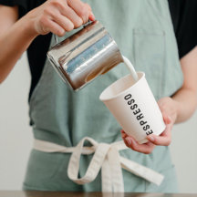 Coffeshop Limpo de Presso Preto e Branco