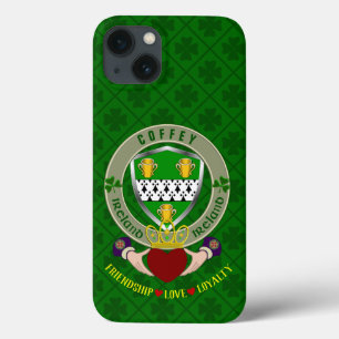 Coffey Irish Shield & Claddagh Personalizado
