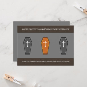 Coffin Sleepover Convite de festas