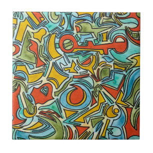 Cofre do Tesouro-Arte de Aquarela Colorida e Negri