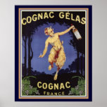 Cognac Gelas - França - Art Deco Poster 16 x 20<br><div class="desc">Belo Poster de Arte para Cognac Gelas</div>