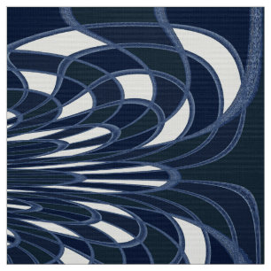 Cogumelo, abstrato - marinho - tecido