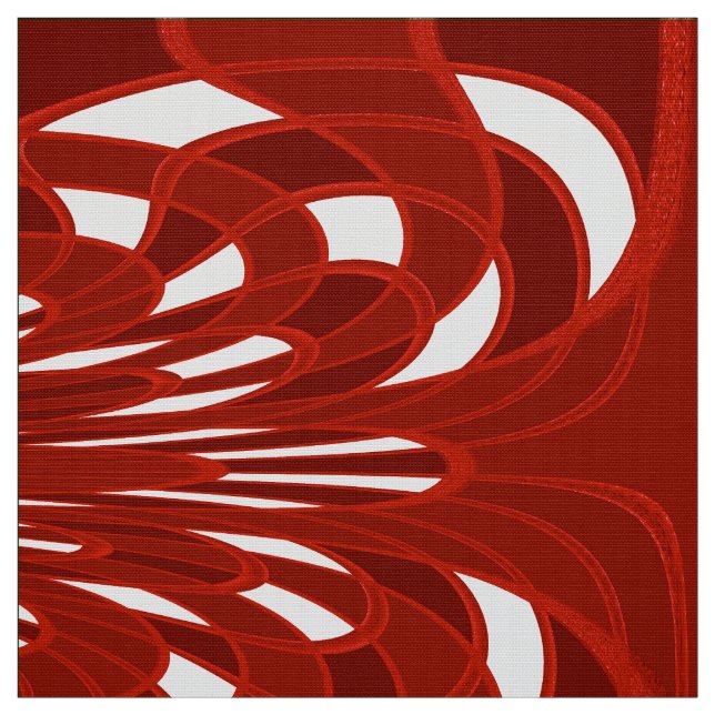 Cogumelo, Abstrato - Vermelho Cardinal - Tecido (Modelo)
