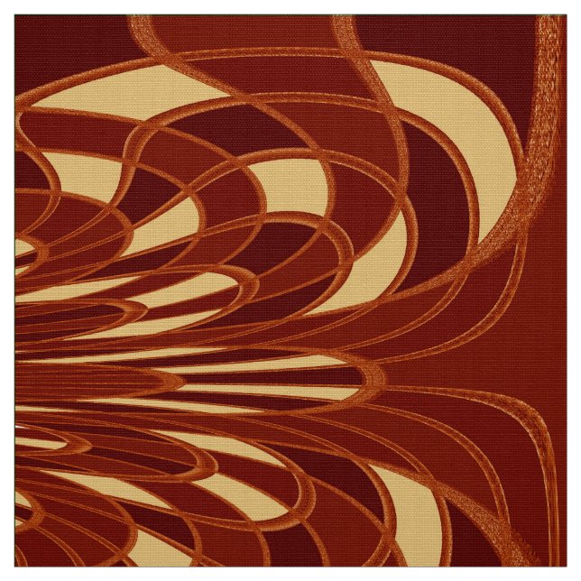 Cogumelo, abstrato - vermelho da canela - tecido (Modelo)