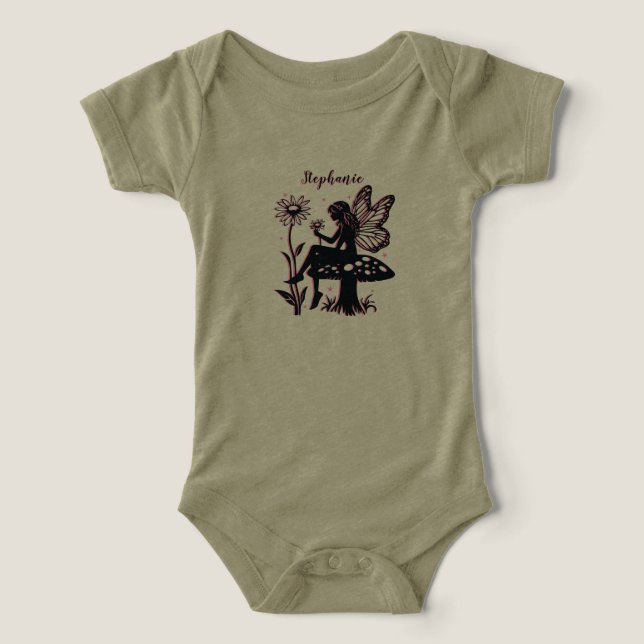 Cogumelo e Flor, de Fada Fácil, Preto e Rosa (Design frontal)