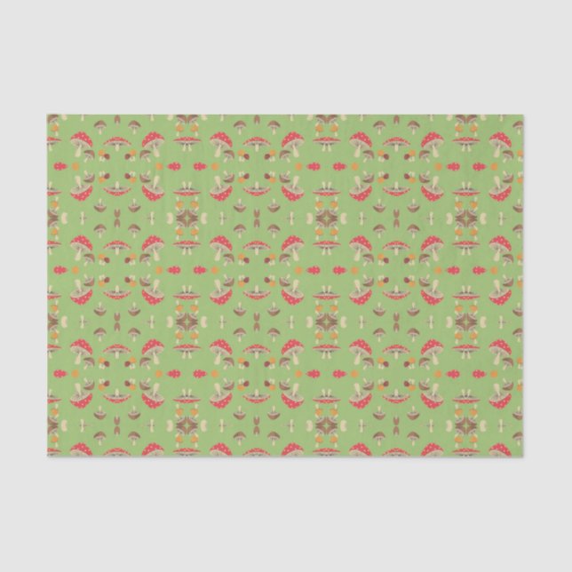 Cogumelos bonitos do lenço de papel (Frente )