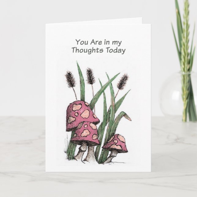 Cogumelos Cartão de condolências Cristão (Frente)