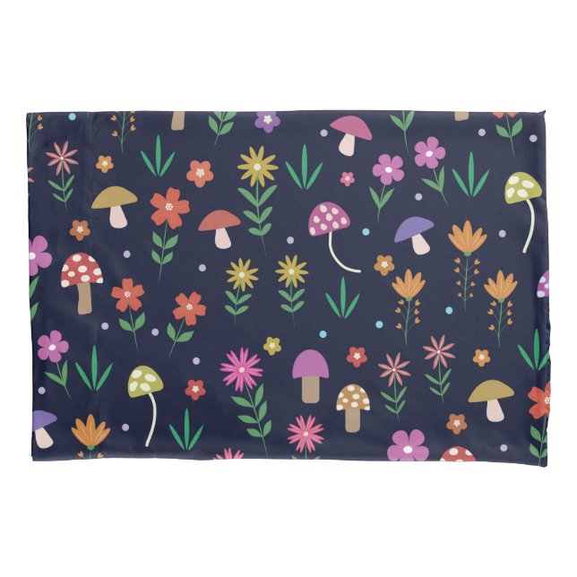 Cogumelos Com Flores Caprichosas  (Frente)