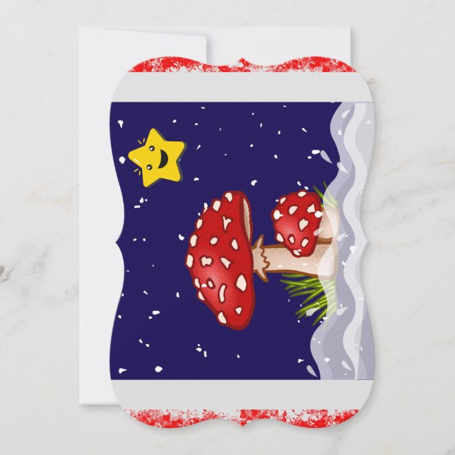 cogumelos de design de Natal (Frente)