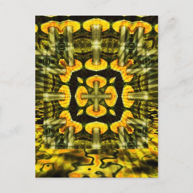 Cogumelos de metal : Arte geométrica : Cartão post (Frente)