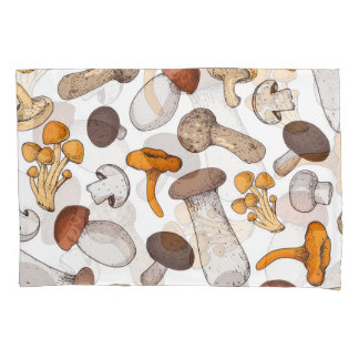 Cogumelos desenhados à mão: fundo de comida.
