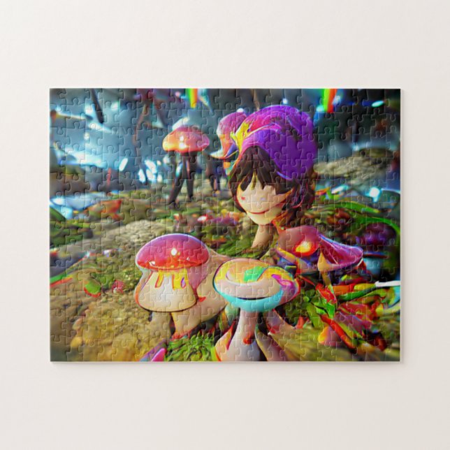 Cogumelos e Fairies Quebra-cabeça (Horizontal)
