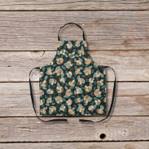 Cogumelos e lenços verdes de folhas