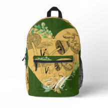 Cogumelos Floral Boho e Monograma de Sapos