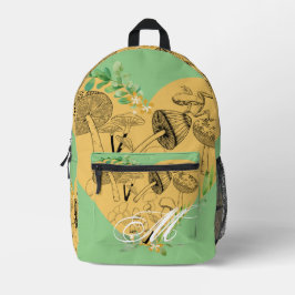 Cogumelos Floral Boho e Monograma de Sapos