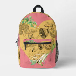 Cogumelos Floral Boho e Monograma de Sapos