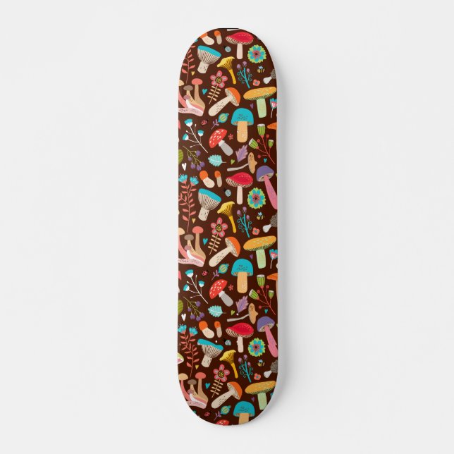 Cogumelos No Dawn Skateboard (Frente)