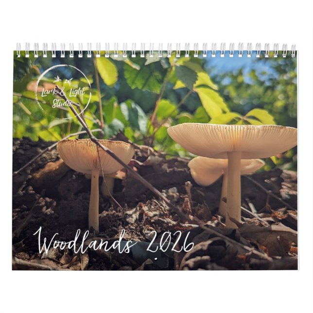 Cogumelos Woodland - Calendário Natureza 2026 (Capa)