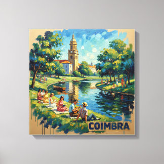 Coimbra Portugal Riverside Charm Stretched Canvas