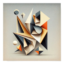 "Coisa 'n' quadrada" - Poster de Arte Digital Abst