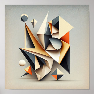 "Coisa 'n' quadrada" - Poster de Arte Digital Abst