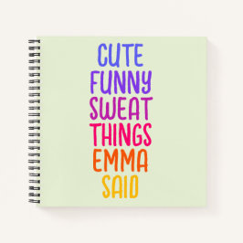 Coisas Bonitas Que Meu Filho Disse Notebook De Nom