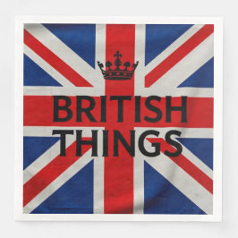 Coisas britânicas guardanapos de papel