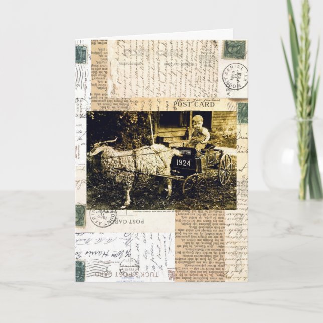 Coisas efêmeras do cartão da cabra, aniversário (Frente)