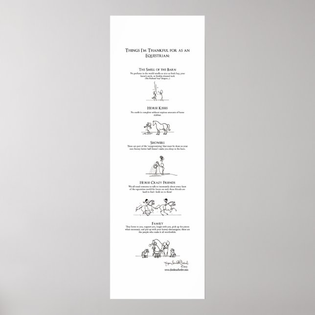 Coisas que agradeço como Poster equestre (Frente)