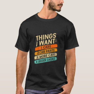 Coisas Que Eu Quero Camiseta Engraçada Para Amante
