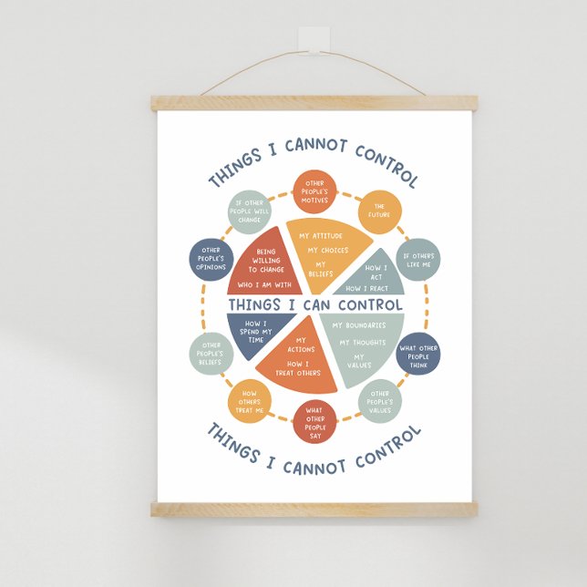 Coisas Que Não Posso Controlar Poster do Conselhei (classroom posters,classroom emotional learning,social emotional learning,mindful thinking,counselor )