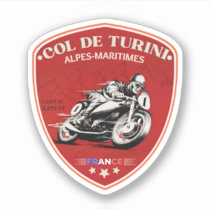 Col de Turini, Alpes Marítimos adesivo de moto