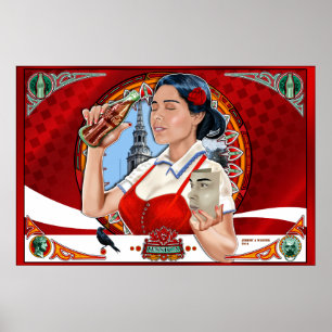Cola 28" dos locus x 20", papel de poster do valor