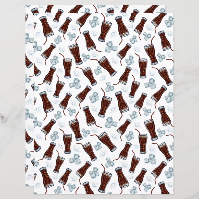 Cola Scrapbook Paper (Frente/Verso)