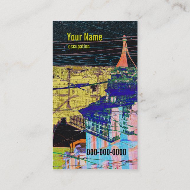 colaborador, arquiteto, cartão de visita do (Frente)