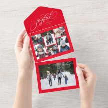 Colagem alegre, elegante feriado de Natal vermelho