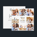 Colagem aniversário de 30 anos moderna de fotos a<br><div class="desc">aniversário de 30 anos moderno convite para colagem de fotos em preto e ouro. Design de texto de script moderno. Parte de uma coleção.</div>