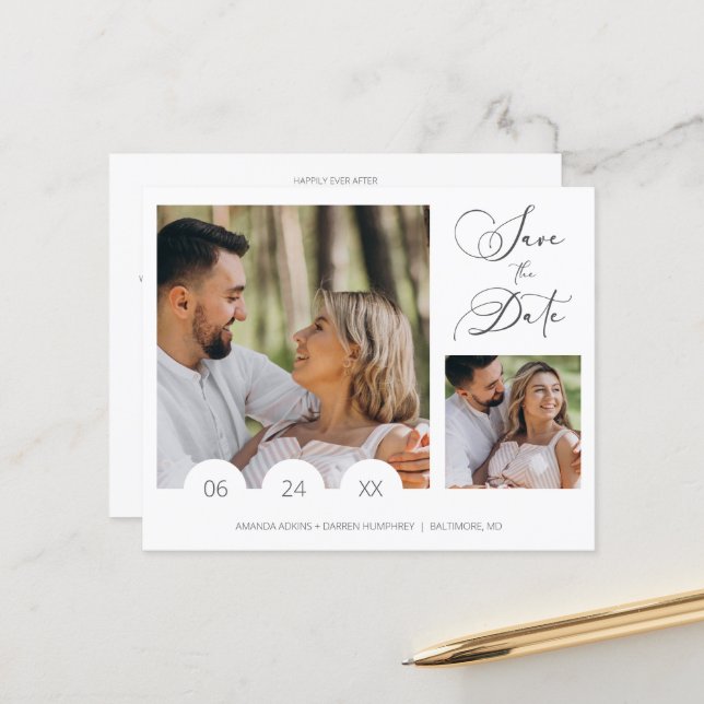 Colagem Barata do Orçamento 2 Fotos Casamento Mini (Frente/Verso In Situ)