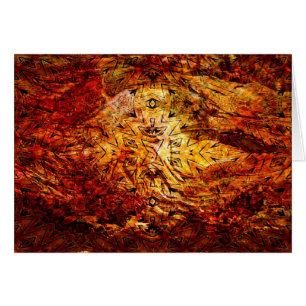 Colagem caída da árvore e do fóssil - cartão