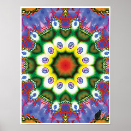 Colagem cinética em muco Caleidoscópio Poster