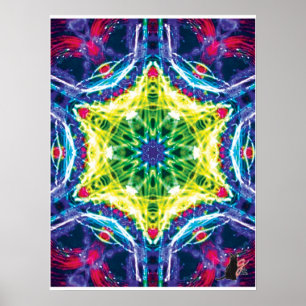 Colagem cinética Kaleidoscope Poster