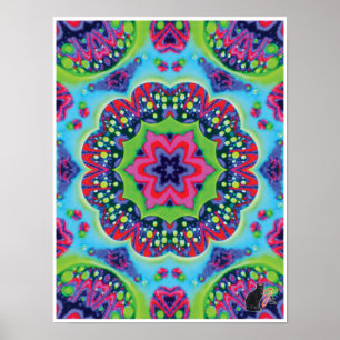 Colagem Cinética Lusciosa Kaleidoscópio Poster